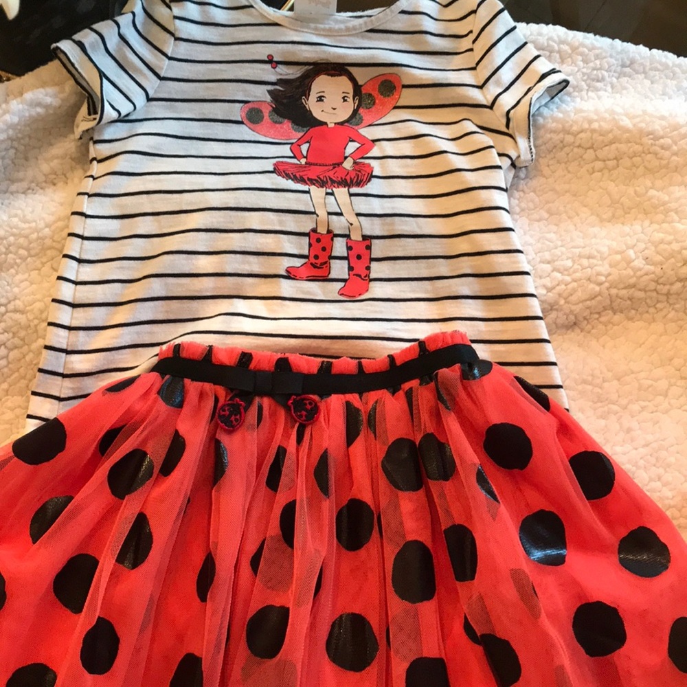 Ladybug Girl Skirt Set